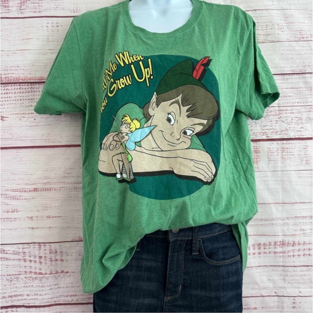 Peter Pan and Tink “Call me when you grow up!” Short Sleeve Graphic T-Shirt